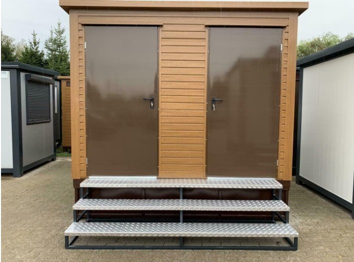 Conteneur sanitaire double avec réservoir